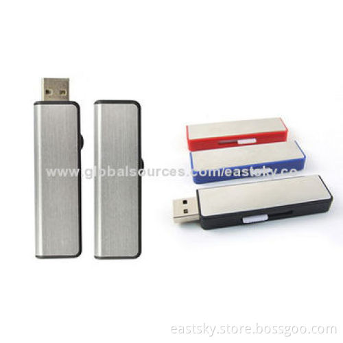 Promotional Slide USB Drive, Attractive for Bright Color, Elegant Appearance and Up to 32GB CapacityNew